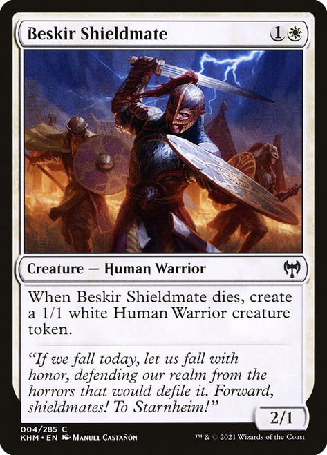 Beskir Shieldmate\nKaldheim\nSingle\nMagic The Gathering