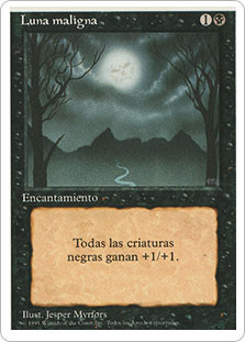 Bad Moon
4th Edition - Spanish
Single
Magic The Gathering
