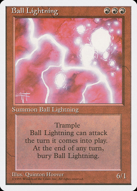 Ball Lightning\n4th Edition\nSingle\nMagic The Gathering