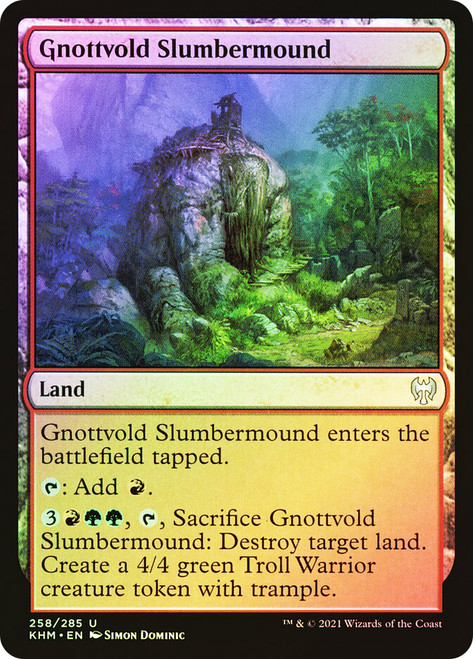 Gnottvold Slumbermound\nKaldheim\nSingle\nMagic The Gathering