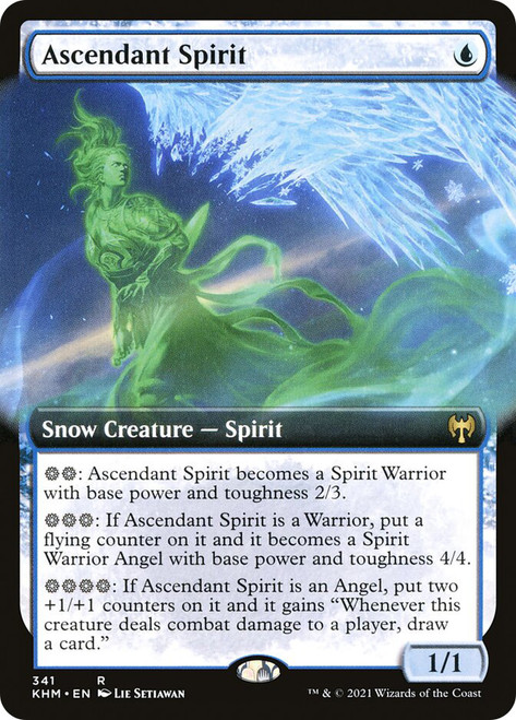 Ascendant Spirit (Extended Art)\nKaldheim - Variants\nSingle\nMagic The Gathering