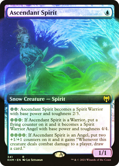 Ascendant Spirit (Extended Art)\nKaldheim - Variants\nSingle\nMagic The Gathering