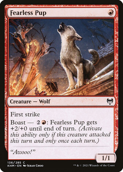 Fearless Pup\nKaldheim\nSingle\nMagic The Gathering