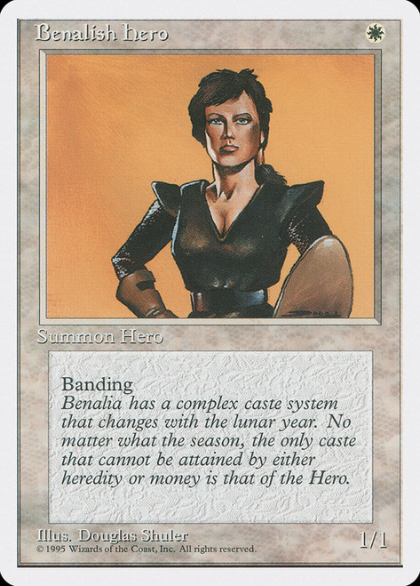 Benalish Hero\n4th Edition\nSingle\nMagic The Gathering