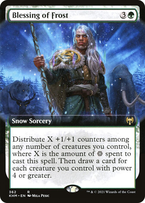 Blessing of Frost (Extended Art)\nKaldheim - Variants\nSingle\nMagic The Gathering
