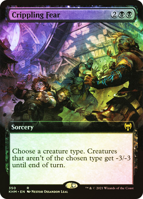 Crippling Fear (Extended Art)\nKaldheim - Variants\nSingle\nMagic The Gathering
