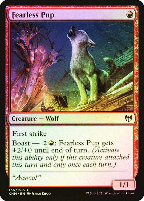 Fearless Pup\nKaldheim\nSingle\nMagic The Gathering
