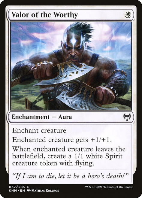 Valor of the Worthy\nKaldheim\nSingle\nMagic The Gathering