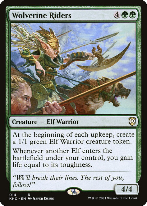 Wolverine Riders\nKaldheim Commander\nSingle\nMagic The Gathering
