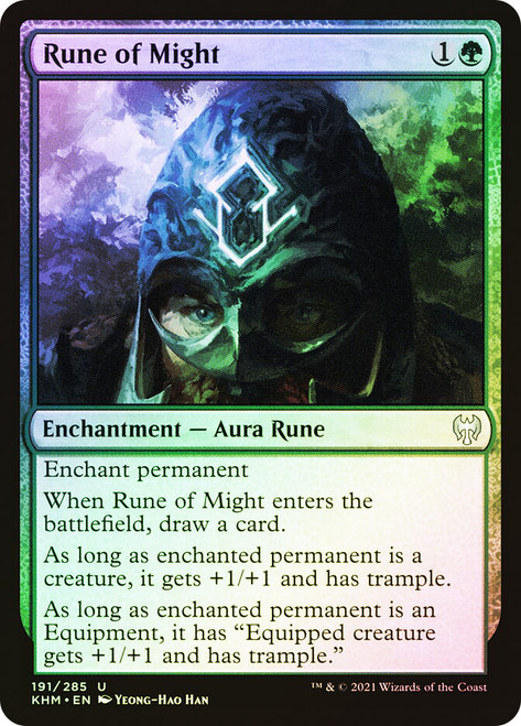 Rune of Might\nKaldheim\nSingle\nMagic The Gathering