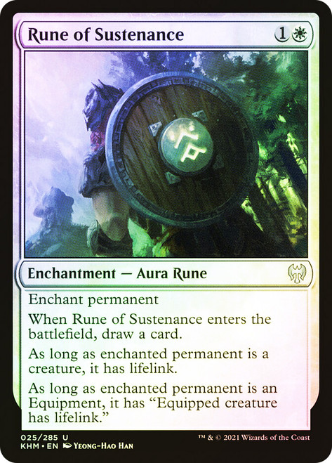 Rune of Sustenance\nKaldheim\nSingle\nMagic The Gathering