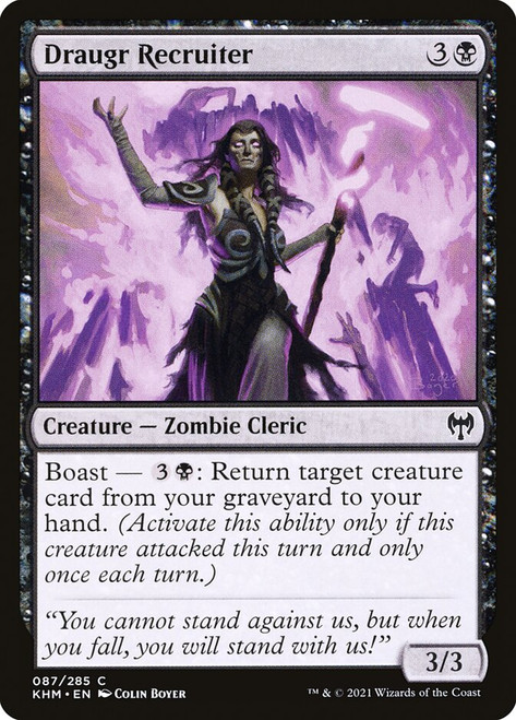Draugr Recruiter\nKaldheim\nSingle\nMagic The Gathering