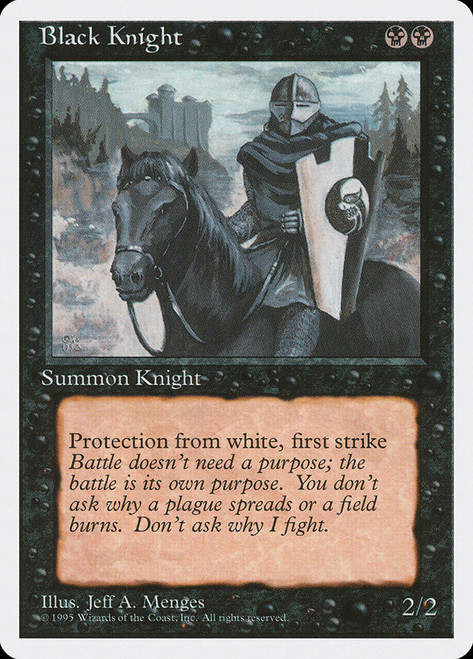 Black Knight\n4th Edition\nSingle\nMagic The Gathering