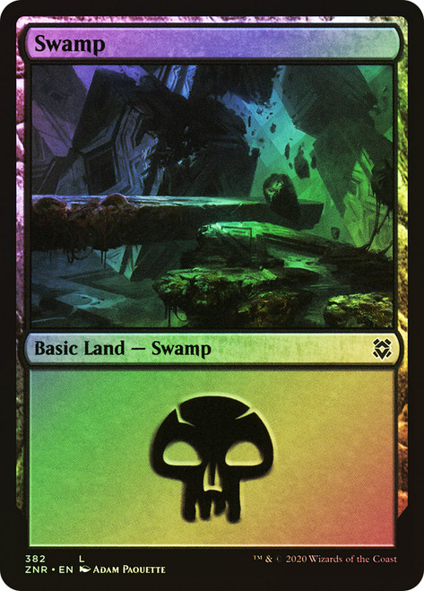 Swamp (#382) (Regular Art)\nZendikar Rising\nSingle\nMagic The Gathering