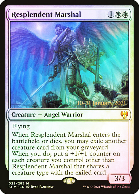 Resplendent Marshal (Prerelease) (Kaldheim)\nPromo: Date Stamped\nSingle\nMagic The Gathering