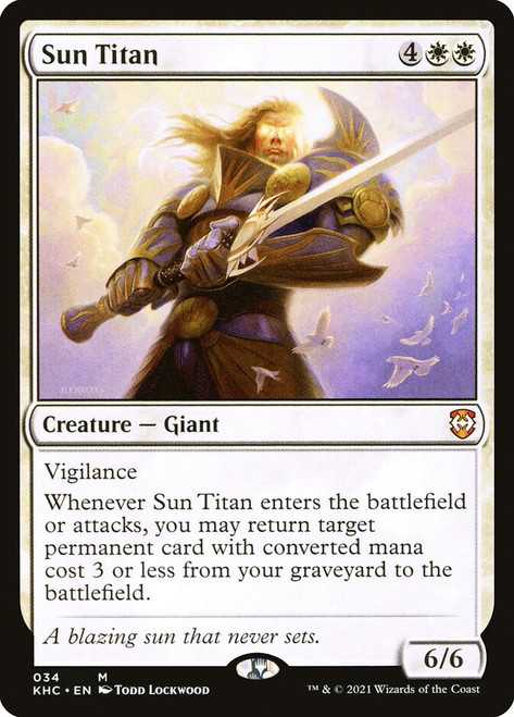 Sun Titan\nKaldheim Commander\nSingle\nMagic The Gathering