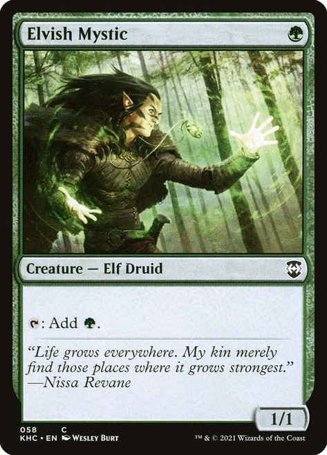 Elvish Mystic\nKaldheim Commander\nSingle\nMagic The Gathering