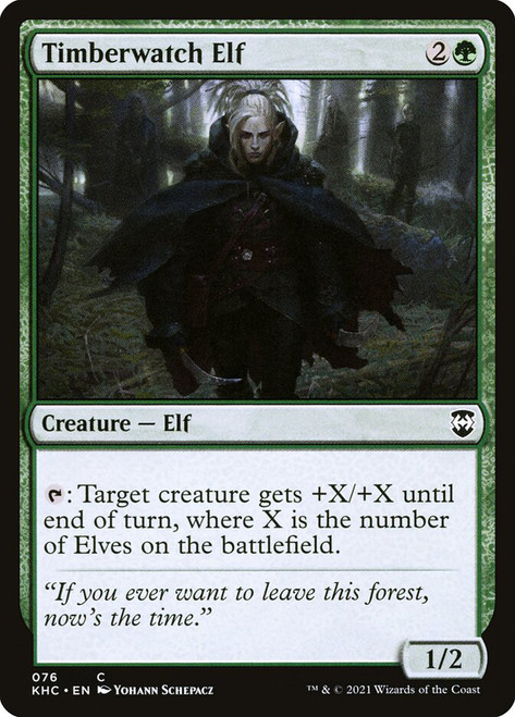 Timberwatch Elf\nKaldheim Commander\nSingle\nMagic The Gathering