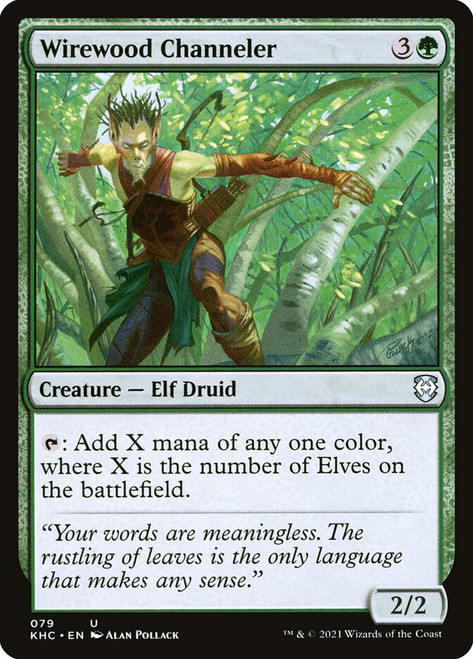 Wirewood Channeler\nKaldheim Commander\nSingle\nMagic The Gathering