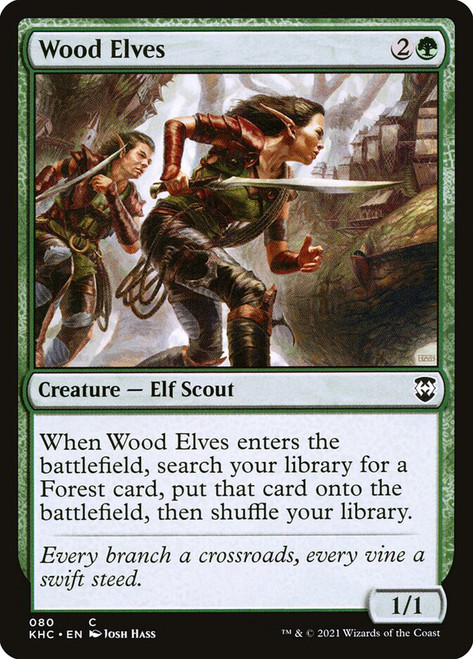Wood Elves\nKaldheim Commander\nSingle\nMagic The Gathering