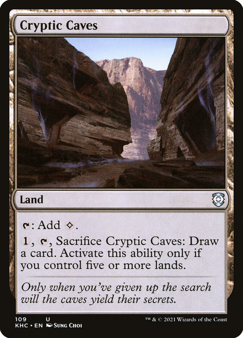 Cryptic Caves\nKaldheim Commander\nSingle\nMagic The Gathering