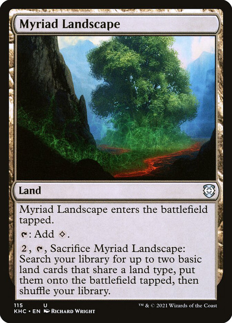 Myriad Landscape\nKaldheim Commander\nSingle\nMagic The Gathering