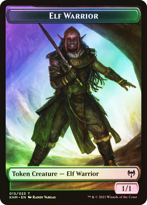 {Elf Warrior Token} // {Giant Wizard Token}\nKaldheim\nSingle\nMagic The Gathering