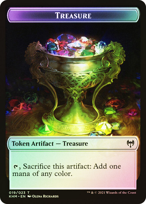{Treasure Token} // {Troll Warrior Token}\nKaldheim\nSingle\nMagic The Gathering