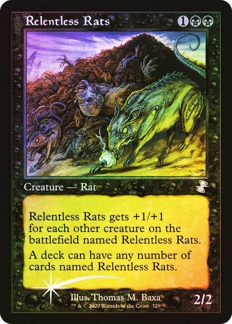 Relentless Rats (Retro Frame)\nTime Spiral Remastered - Timeshifted\nSingle\nMagic The Gathering