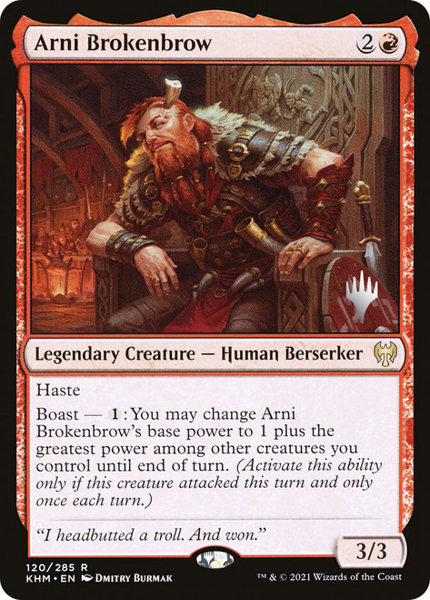 Arni Brokenbrow (Promo Pack) (Kaldheim)\nPromo: Planeswalker Stamped\nSingle\nMagic The Gathering