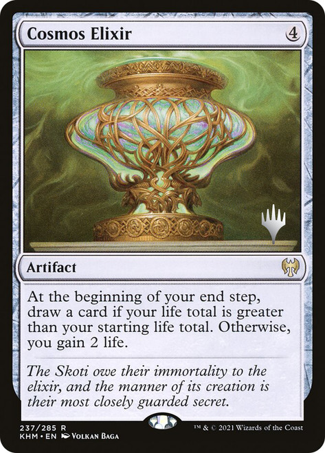 Cosmos Elixir (Promo Pack) (Kaldheim)\nPromo: Planeswalker Stamped\nSingle\nMagic The Gathering