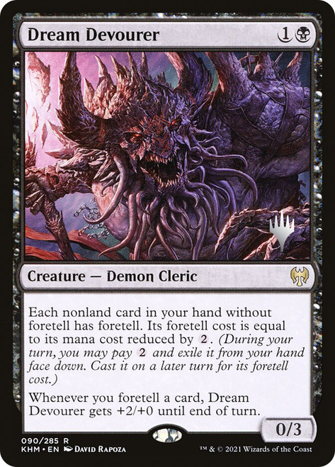 Dream Devourer (Promo Pack) (Kaldheim)\nPromo: Planeswalker Stamped\nSingle\nMagic The Gathering