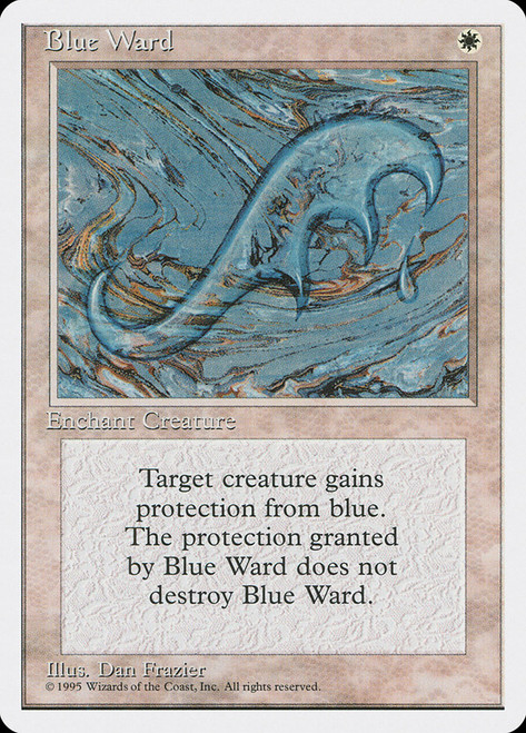 Blue Ward\n4th Edition\nSingle\nMagic The Gathering