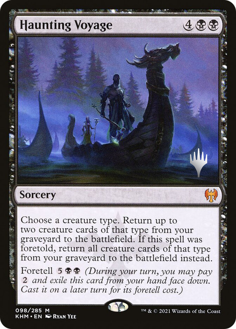 Haunting Voyage (Promo Pack) (Kaldheim)\nPromo: Planeswalker Stamped\nSingle\nMagic The Gathering