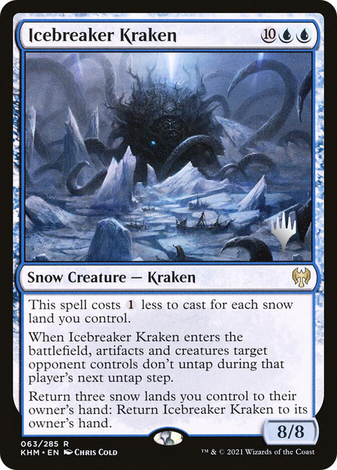 Icebreaker Kraken (Promo Pack) (Kaldheim)\nPromo: Planeswalker Stamped\nSingle\nMagic The Gathering