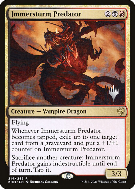 Immersturm Predator (Promo Pack) (Kaldheim)\nPromo: Planeswalker Stamped\nSingle\nMagic The Gathering