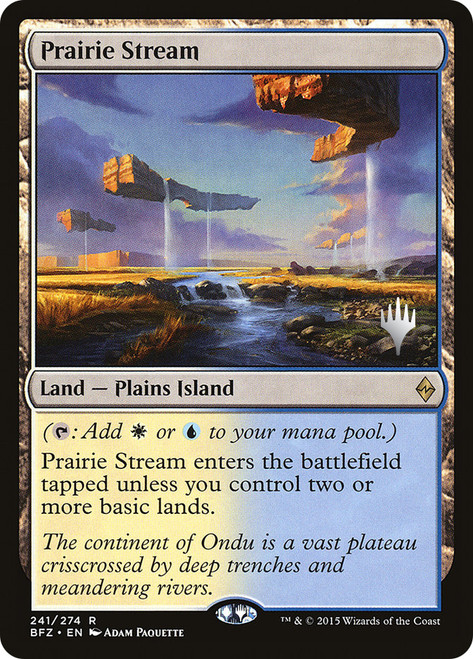 Prairie Stream (Promo Pack) (Battle for Zendikar)\nPromo: Planeswalker Stamped\nSingle\nMagic The Gathering