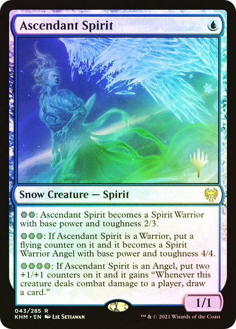 Ascendant Spirit (Promo Pack) (Kaldheim)\nPromo: Planeswalker Stamped\nSingle\nMagic The Gathering