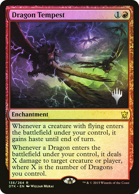 Dragon Tempest (Promo Pack) (Dragons of Tarkir)\nPromo: Planeswalker Stamped\nSingle\nMagic The Gathering