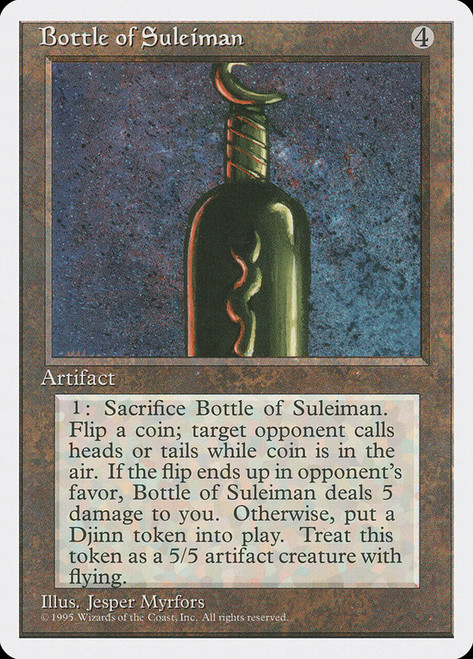 Bottle of Suleiman\n4th Edition\nSingle\nMagic The Gathering