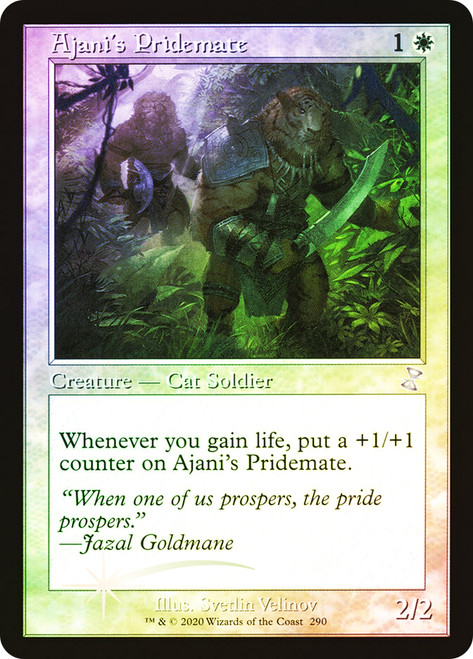 Ajani's Pridemate (Retro Frame)\nTime Spiral Remastered - Timeshifted\nSingle\nMagic The Gathering