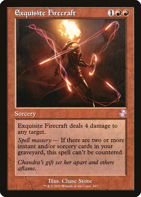 Exquisite Firecraft (Retro Frame)\nTime Spiral Remastered - Timeshifted\nSingle\nMagic The Gathering