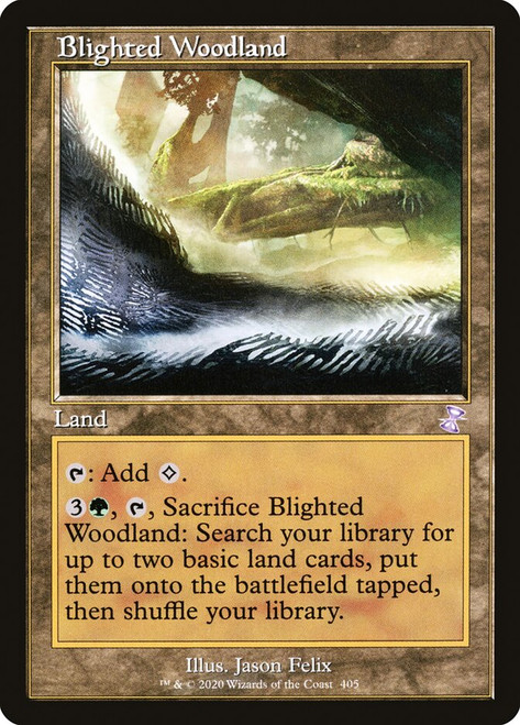 Blighted Woodland (Retro Frame)\nTime Spiral Remastered - Timeshifted\nSingle\nMagic The Gathering