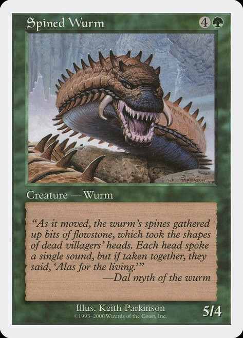 Spined Wurm\nStarter 2000\nSingle\nMagic The Gathering