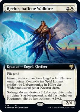 Righteous Valkyrie (Extended Art)
Kaldheim - Variants - German
Single
Magic The Gathering