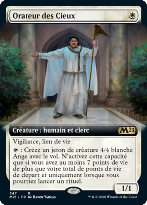 Speaker of the Heavens (Extended Art)\nCore Set 2021 - Variants - French\nSingle\nMagic The Gathering
