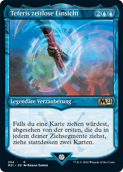 Teferi's Ageless Insight (Showcase)\nCore Set 2021 - Variants - German\nSingle\nMagic The Gathering