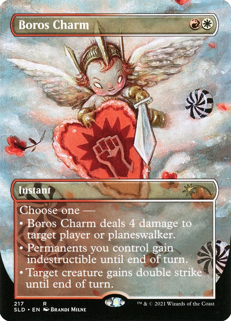 Boros Charm (Secret Lair) (Borderless)\nPromo: General\nSingle\nMagic The Gathering