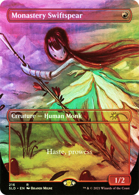 Monastery Swiftspear (Secret Lair) (Borderless)\nPromo: General\nSingle\nMagic The Gathering