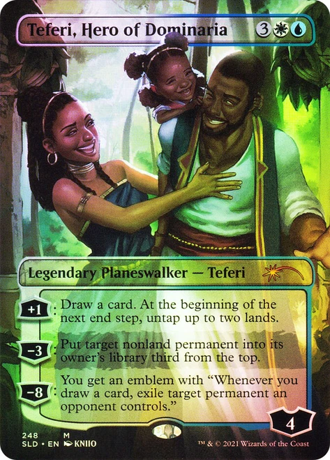 Teferi, Hero of Dominaria (Secret Lair) (Borderless)\nPromo: General\nSingle\nMagic The Gathering